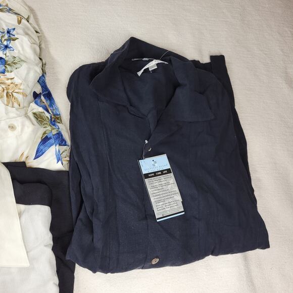 Vintage Hawaiian Shirt Mens Sz Large Lot of 5 Rayon Linen Silk NWT Y2k Summer - Picture 4 of 12